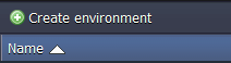 create environment button