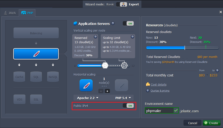 create PHP environment