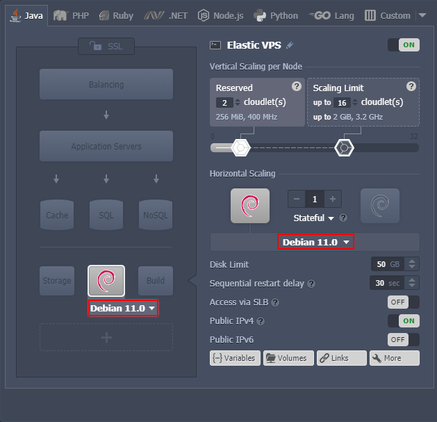 Debian 11 elastic VPS