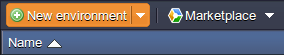 new environment button