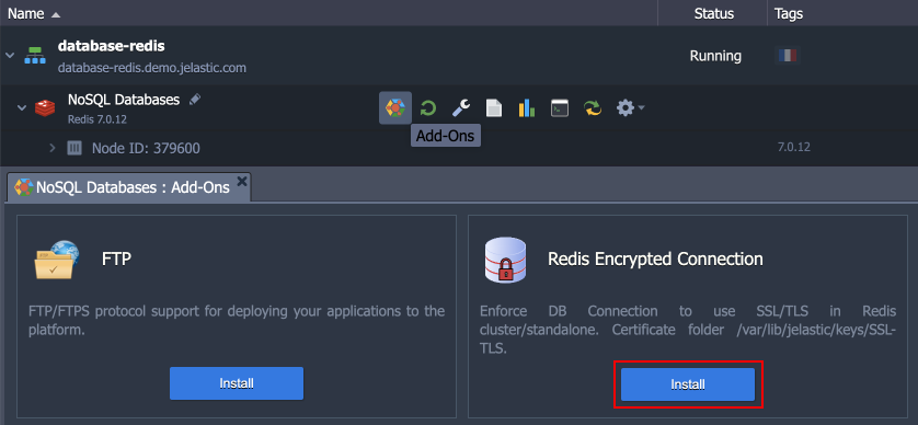 Redis SSL add-on