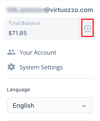 refill balance button