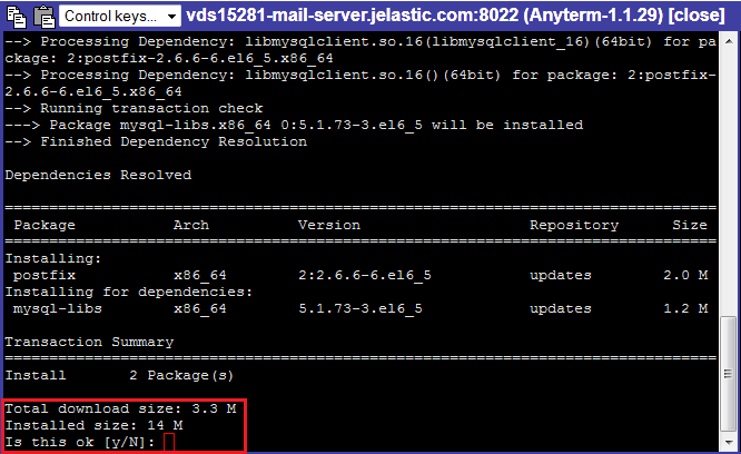 postfix total download size