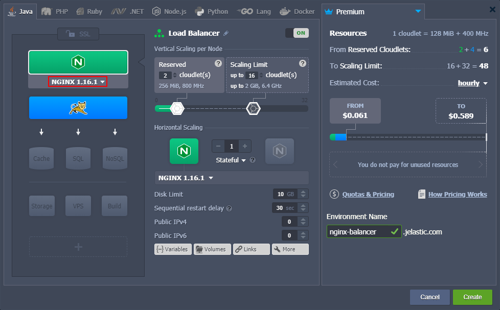 add NGINX load balancer