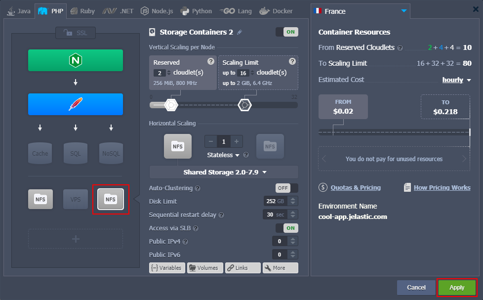 add temporary storage node