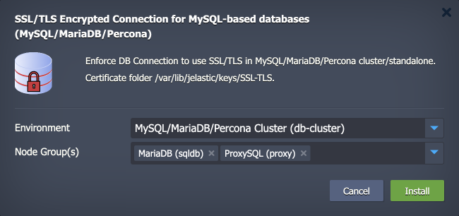 install MySQL SSL add-on