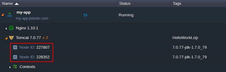 node ID in dashboard