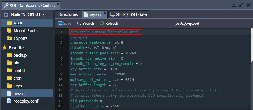 PaaS autoconfiguration mark