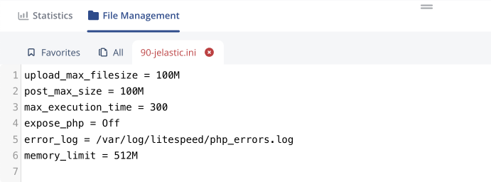 php.ini configs override