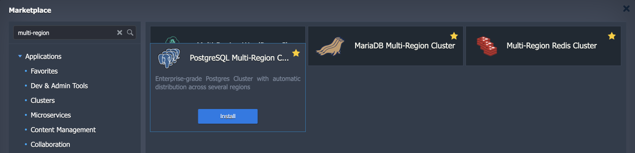 PostgreSQL multi-region marketplace