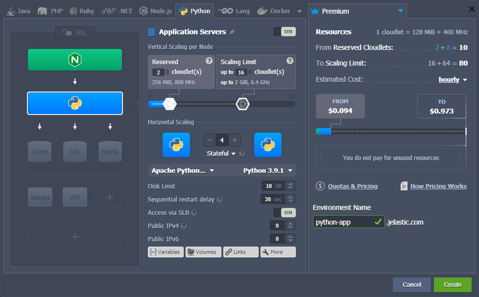 Python topology wizard