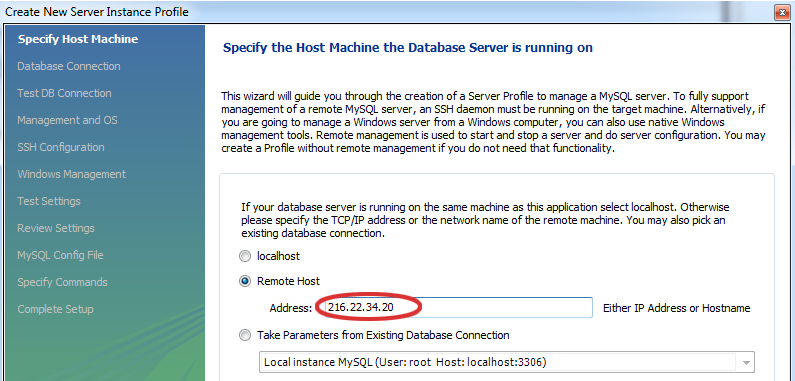 remote host public IP