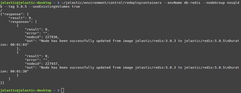 cli redeploy containers