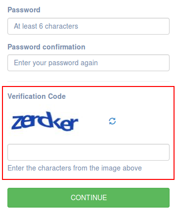 account activation captcha