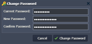 change password dialog