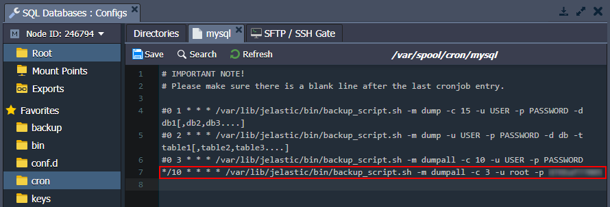 cron expression for DB backup script