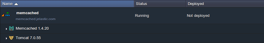 environment with Memcached created