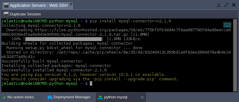 install Python MySQL connector