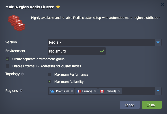 install Redis multi-region cluster