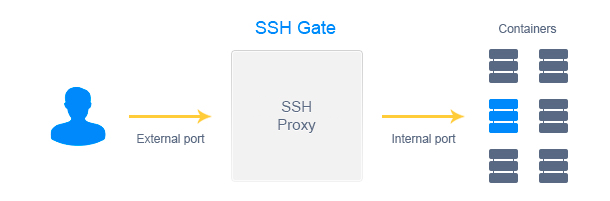 SSH Gate to container