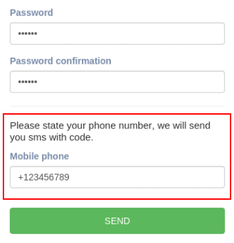 account activation with mobile phone