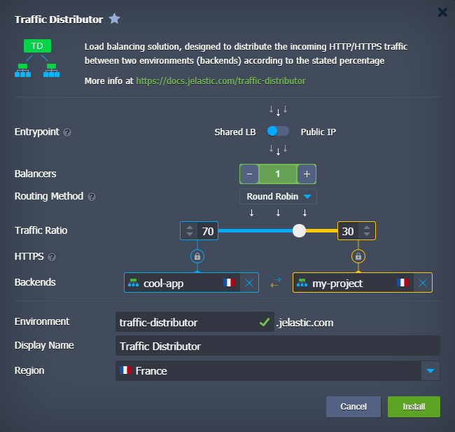 configure Traffic Distributor installation