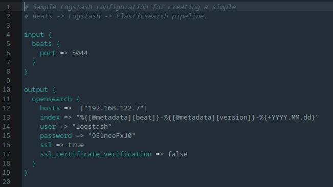 Logstash configs