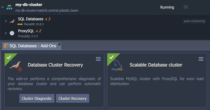 recovery add-on actions