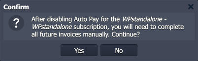 disabling auto pay