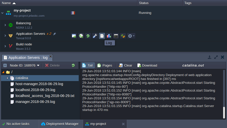 node log manager