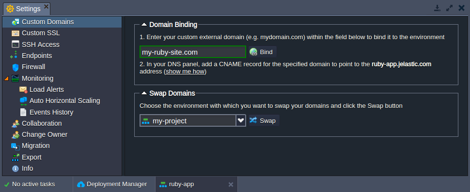 Ruby domain management