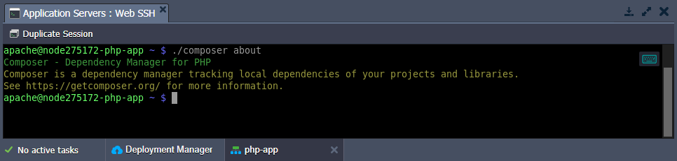 SSH PHP Composer about