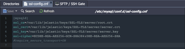 SSL configuration file