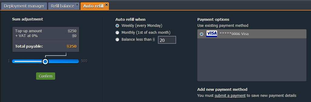 auto-refill form