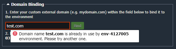 busy domain error