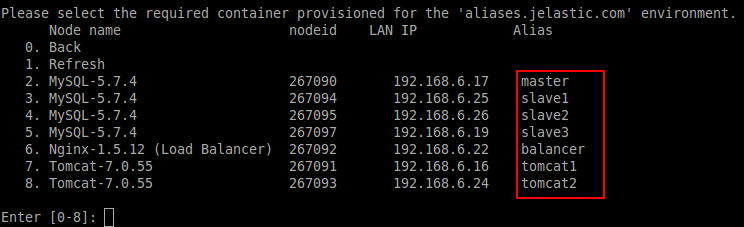 nodes aliases SSH