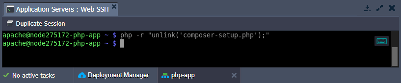 SSH remove Composer installer