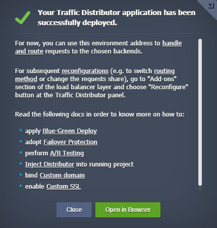 Traffic Distributor installed