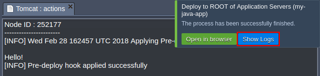 deploy success