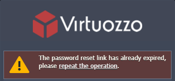 password reset expired