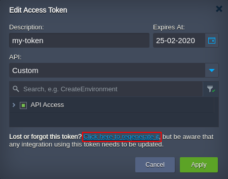 regenerate access token