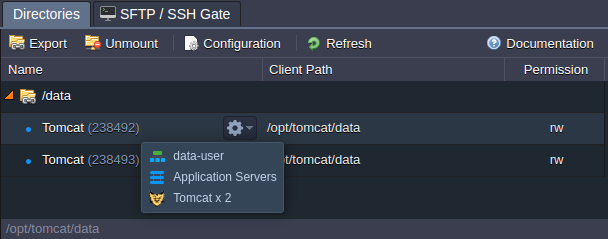 view export target nodes