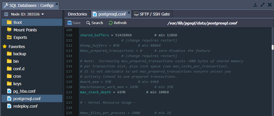 postgresql.conf configuration file