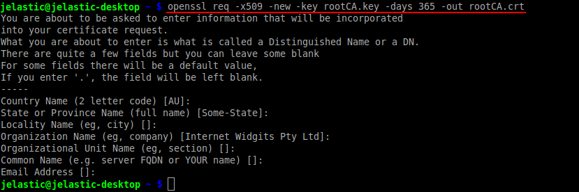 self signed ssl unix generate root certificate