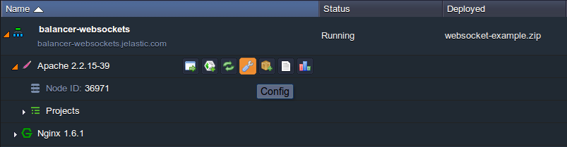 Apache config button