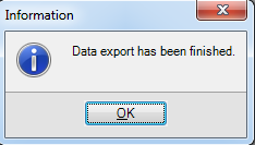 data export success