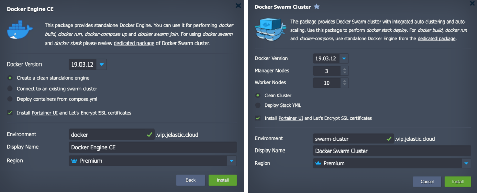 Docker Engine CE Swarm cluster