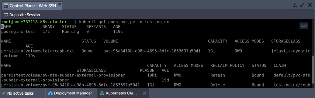 Kubernetes check application