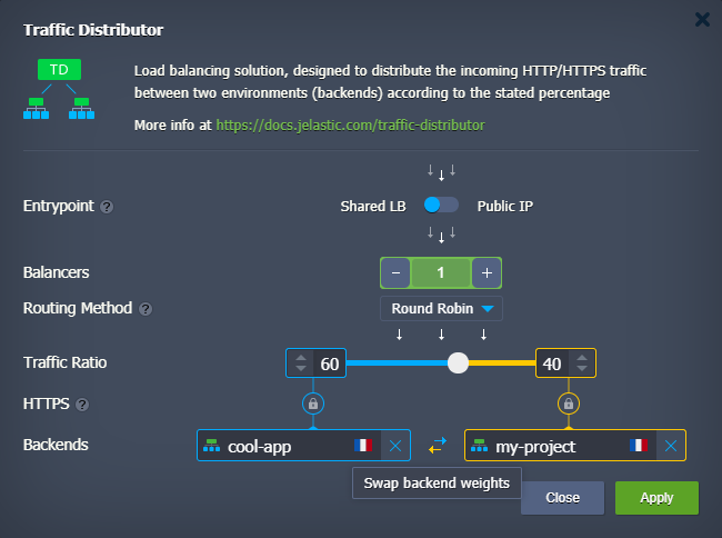 reconfigure Traffic Distributor