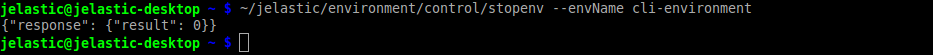 CLI stop environment method